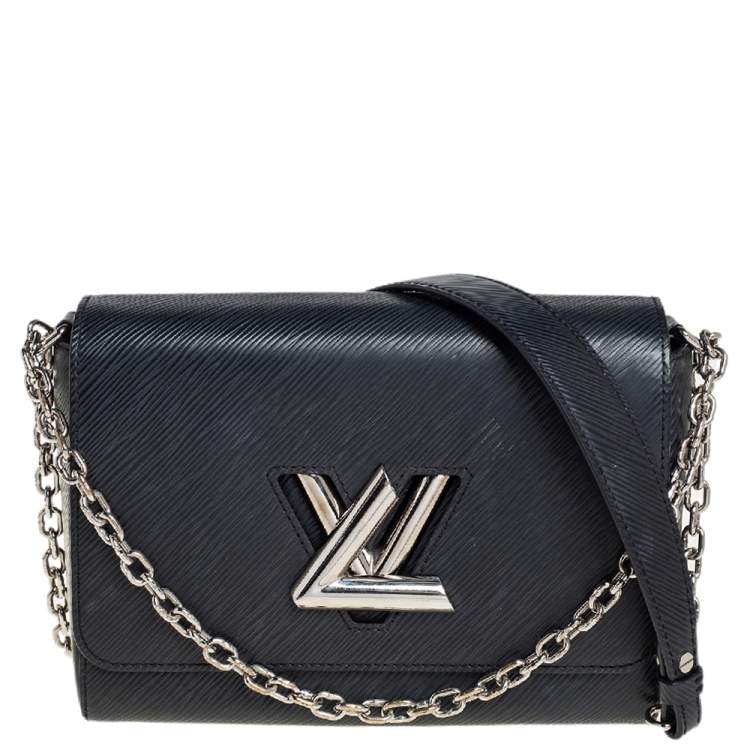 Louis Vuitton Black Epi Leather Twist Wallet on Chain Bag - Yoogi's Closet