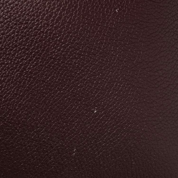 Pre Owned Louis Vuitton Prune Leather Lockme Bucket Bag