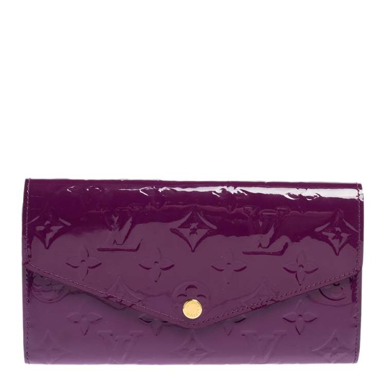 Louis Vuitton Monogram Vernis Sarah Wallet in Purple, Women's