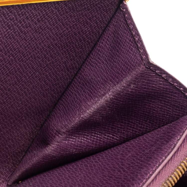 Pre Owned Louis Vuitton Tassil Yellow Epi Leather Sarah Wallet
