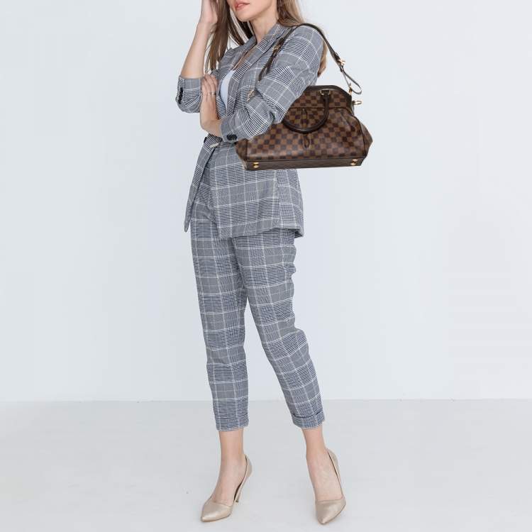 Louis Vuitton Brown, Pattern Print Damier Ebene Trevi PM