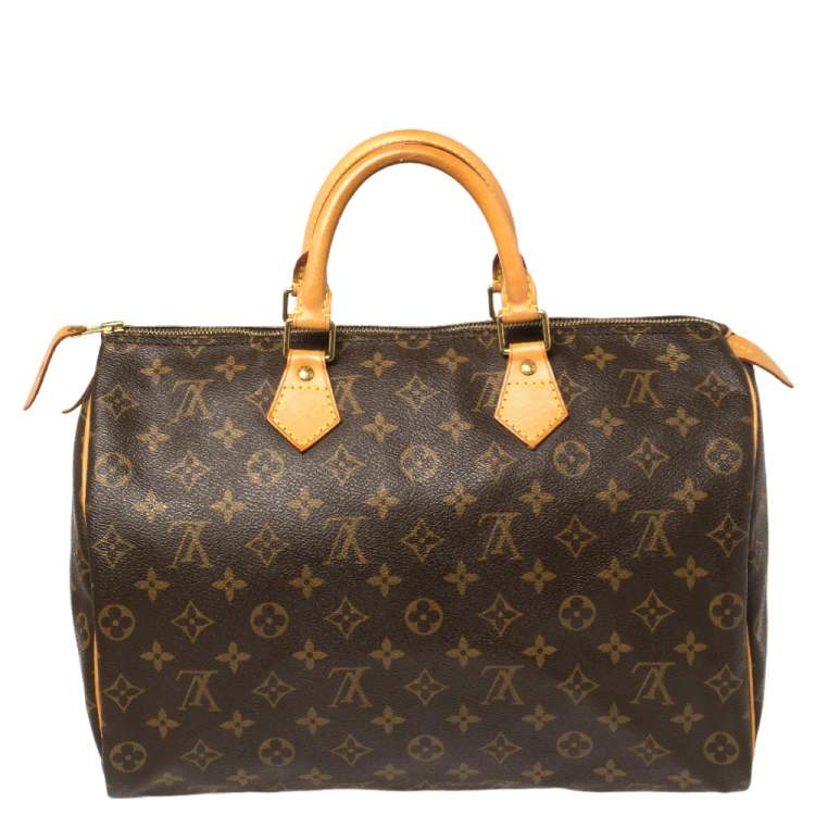 Pre Owned Louis Vuitton Monogram Canvas Speedy 35 Bag