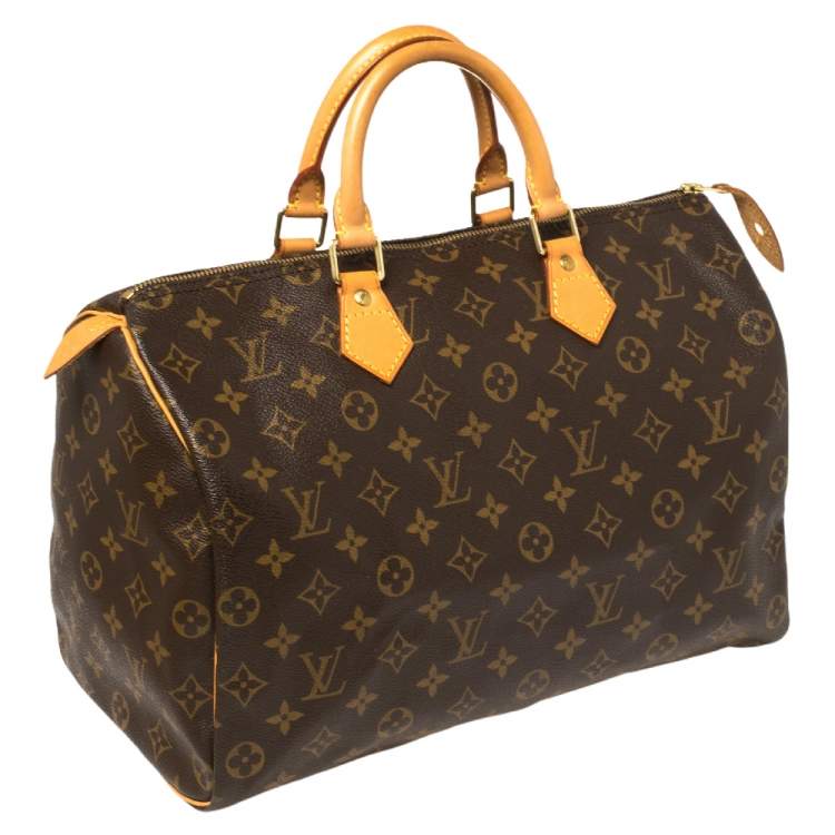 Pre Owned Louis Vuitton Monogram Canvas Speedy 35 Bag