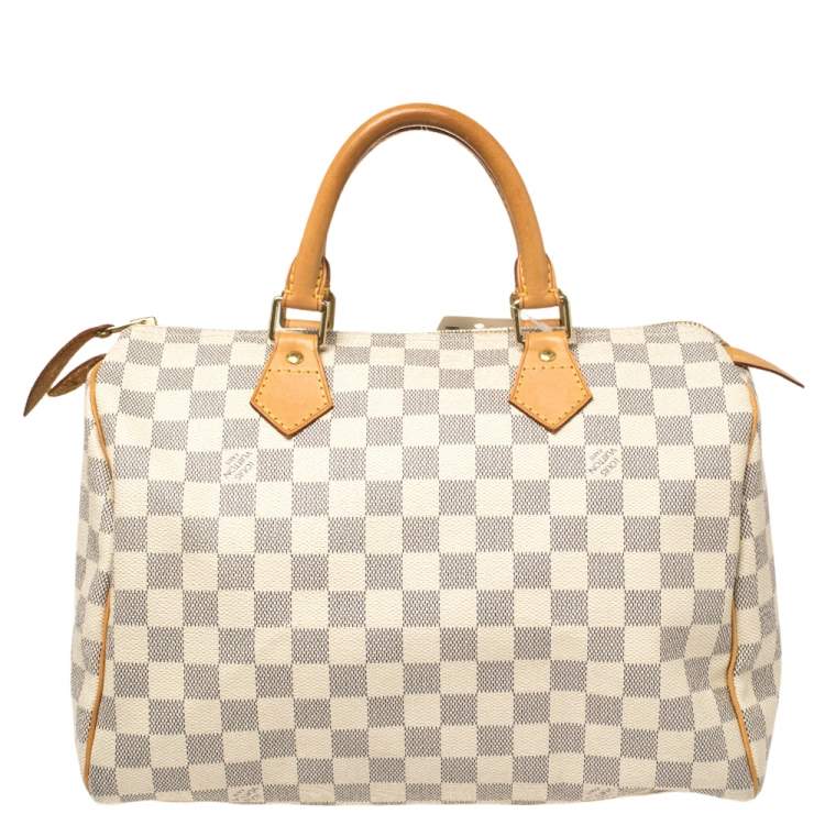 Pre Owned Louis Vuitton Damier Azur Canvas Speedy 30 Bag
