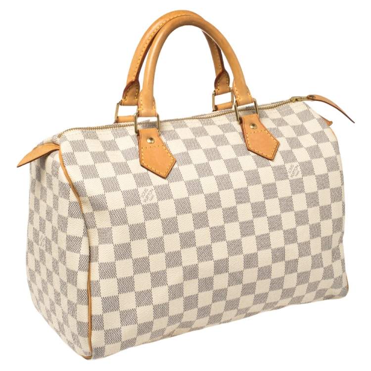 Pre Owned Louis Vuitton Damier Azur Canvas Speedy 30 Bag