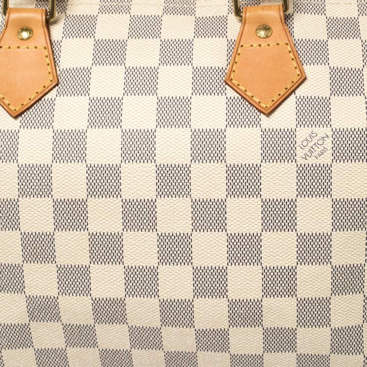 Pre Owned Louis Vuitton Damier Azur Canvas Speedy 30 Bag