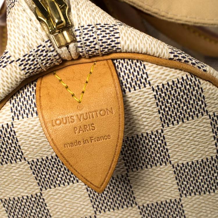 Pre Owned Louis Vuitton Damier Azur Canvas Speedy 30 Bag