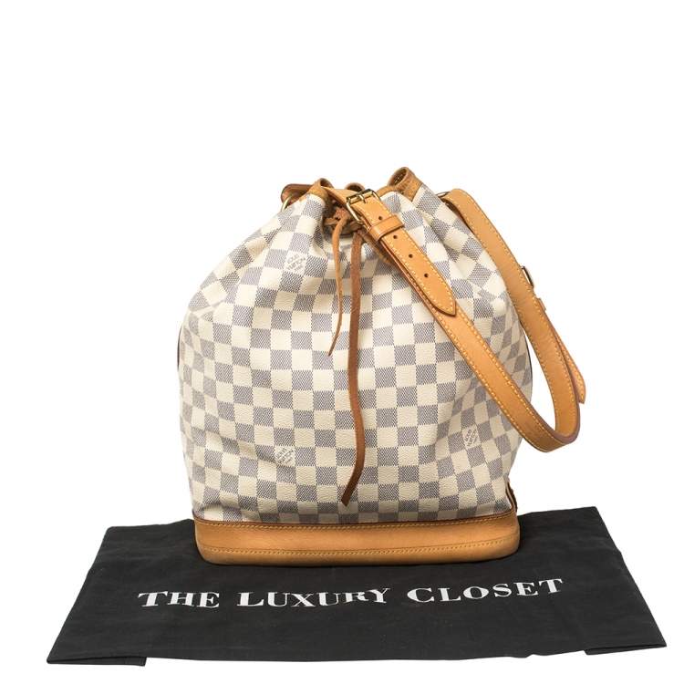 Pre Owned Louis Vuitton Damier Azur Canvas Noe Bag