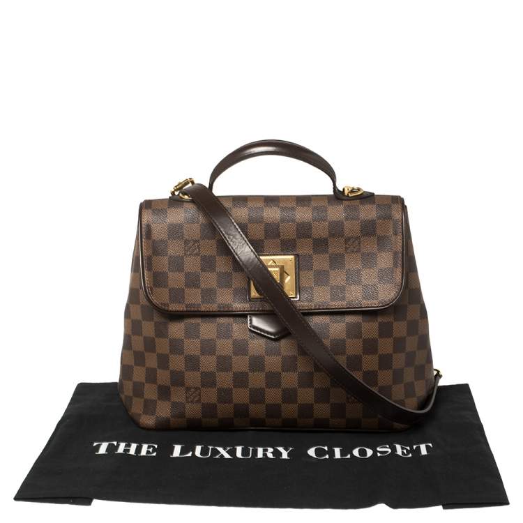 Pre Owned Louis Vuitton Damier Ebene Canvas Bergamo MM Bag