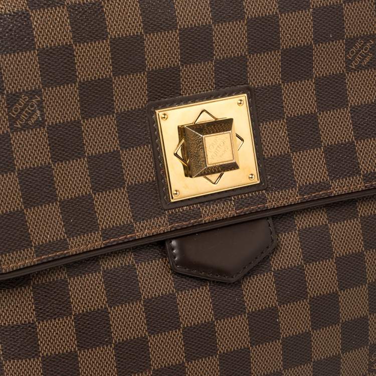 Pre Owned Louis Vuitton Damier Ebene Canvas Bergamo MM Bag