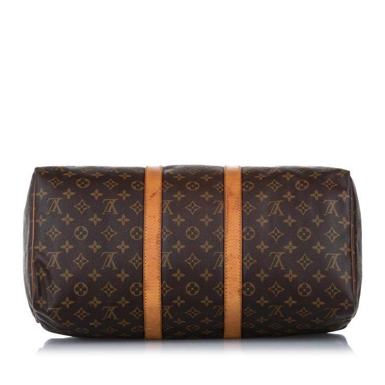 Pre Owned Louis Vuitton Brown Monogram Canvas Keepall 45 Bag