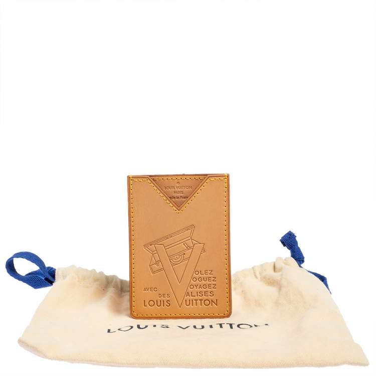 Pre Owned Louis Vuitton Tan Vachetta Leather Limited Edition Card Holder