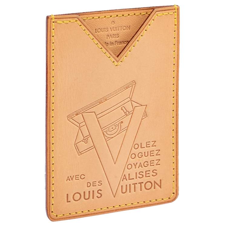 Pre Owned Louis Vuitton Tan Vachetta Leather Limited Edition Card Holder