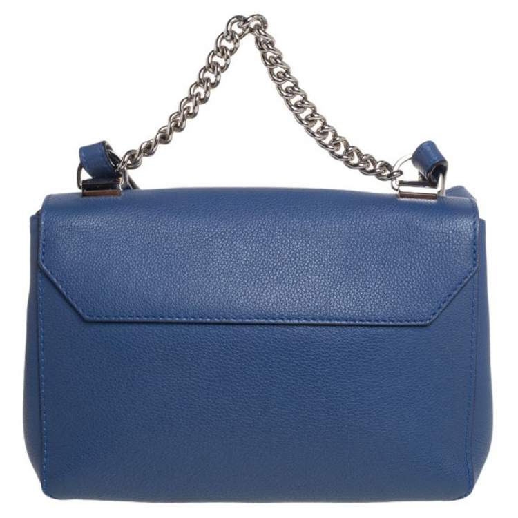 Pre Owned Louis Vuitton Blue Leather Lockme II BB Bag