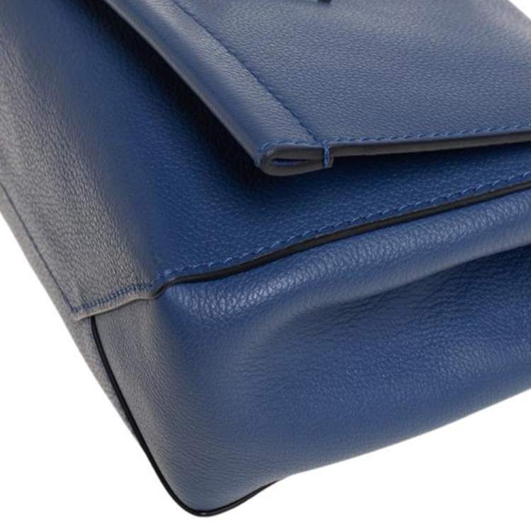 Pre Owned Louis Vuitton Blue Leather Lockme II BB Bag