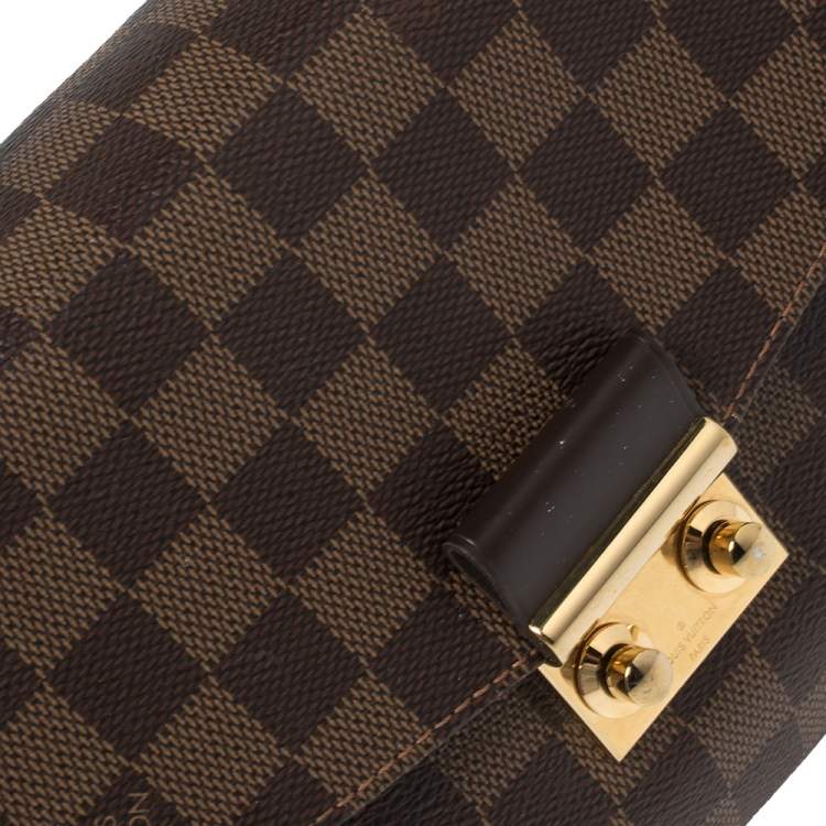 Pre Owned Louis Vuitton Damier Ebene Canvas Croisette Bag