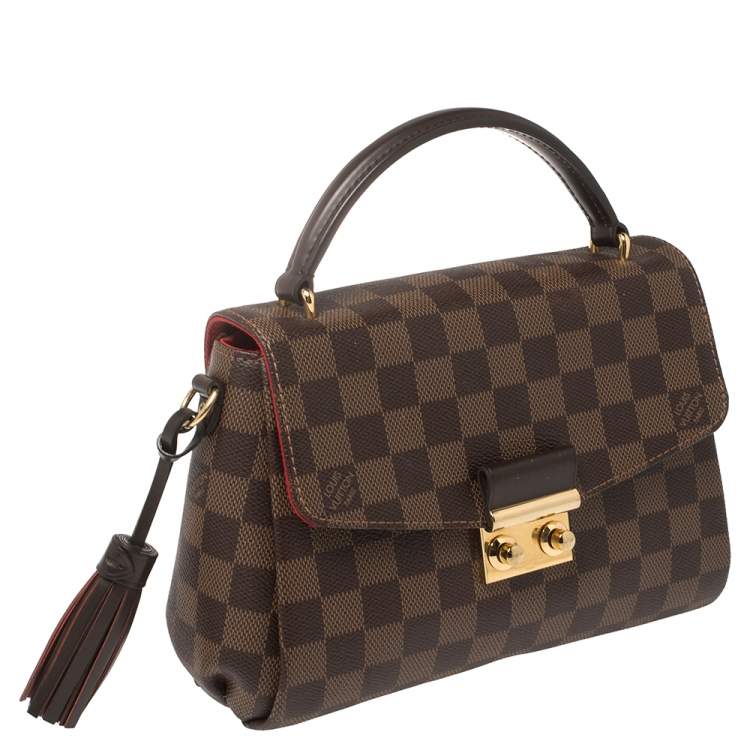 Pre Owned Louis Vuitton Damier Ebene Canvas Croisette Bag