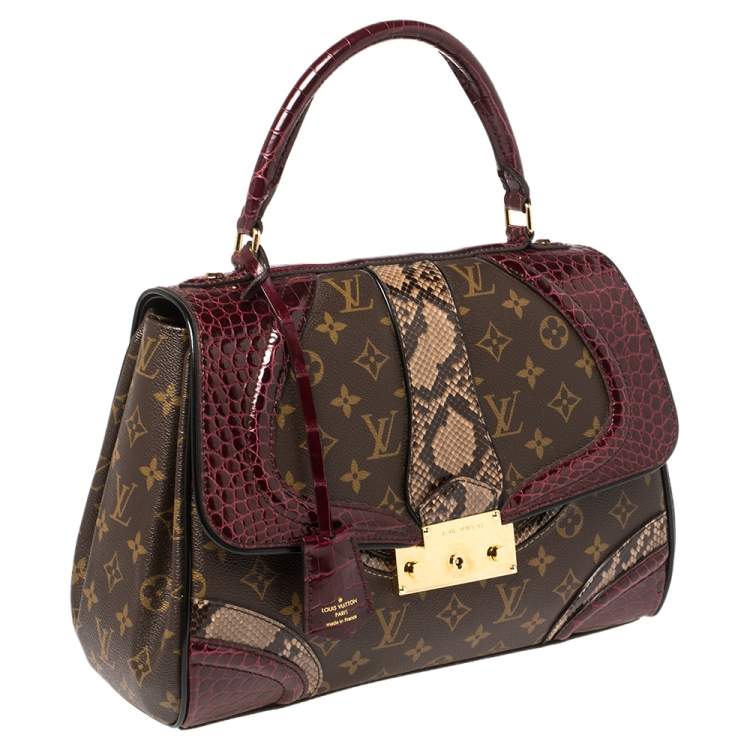 Pre Owned Louis Vuitton Monogram Croc and Python Monogramissime Bag
