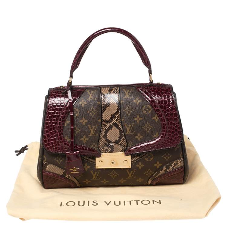 Pre Owned Louis Vuitton Monogram Croc and Python Monogramissime Bag