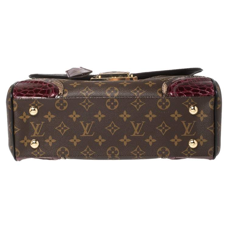 Pre Owned Louis Vuitton Monogram Croc and Python Monogramissime Bag
