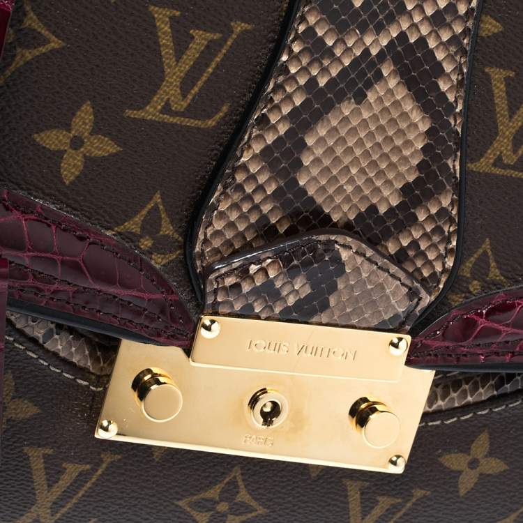 Pre Owned Louis Vuitton Monogram Croc and Python Monogramissime Bag