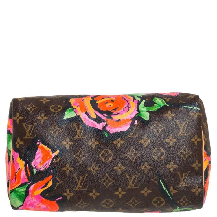 مملوكة مسبقًا Louis Vuitton Multicolor Monogram Canvas Limited Edition Stephen Sprouse Roses Speedy 30 Bag