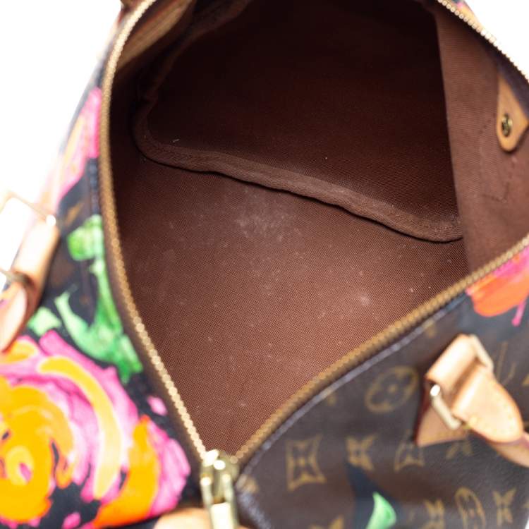 مملوكة مسبقًا Louis Vuitton Multicolor Monogram Canvas Limited Edition Stephen Sprouse Roses Speedy 30 Bag