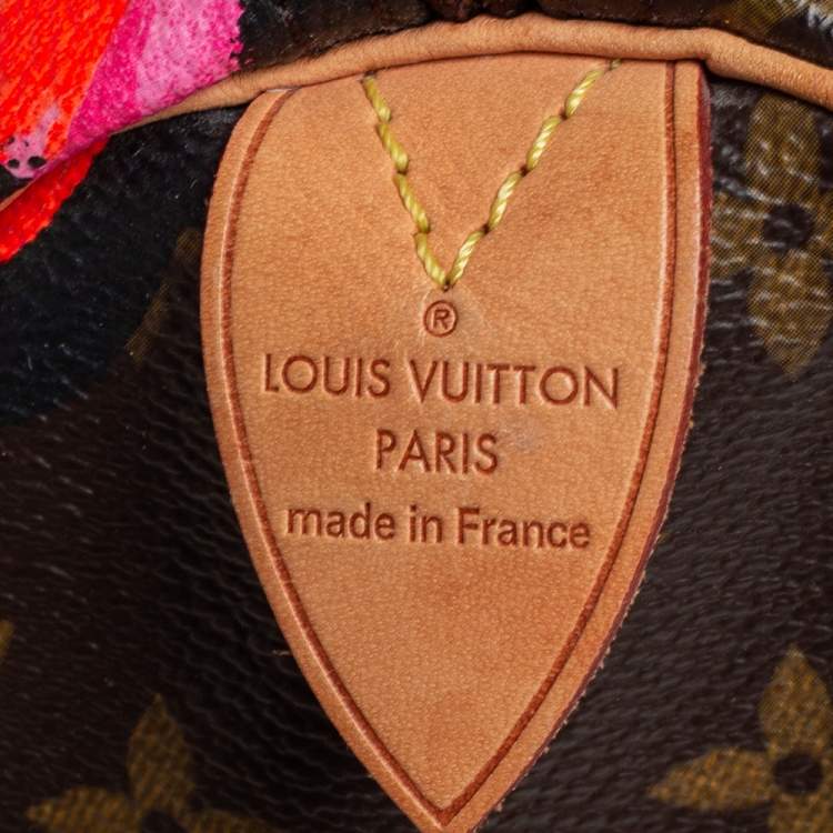 مملوكة مسبقًا Louis Vuitton Multicolor Monogram Canvas Limited Edition Stephen Sprouse Roses Speedy 30 Bag