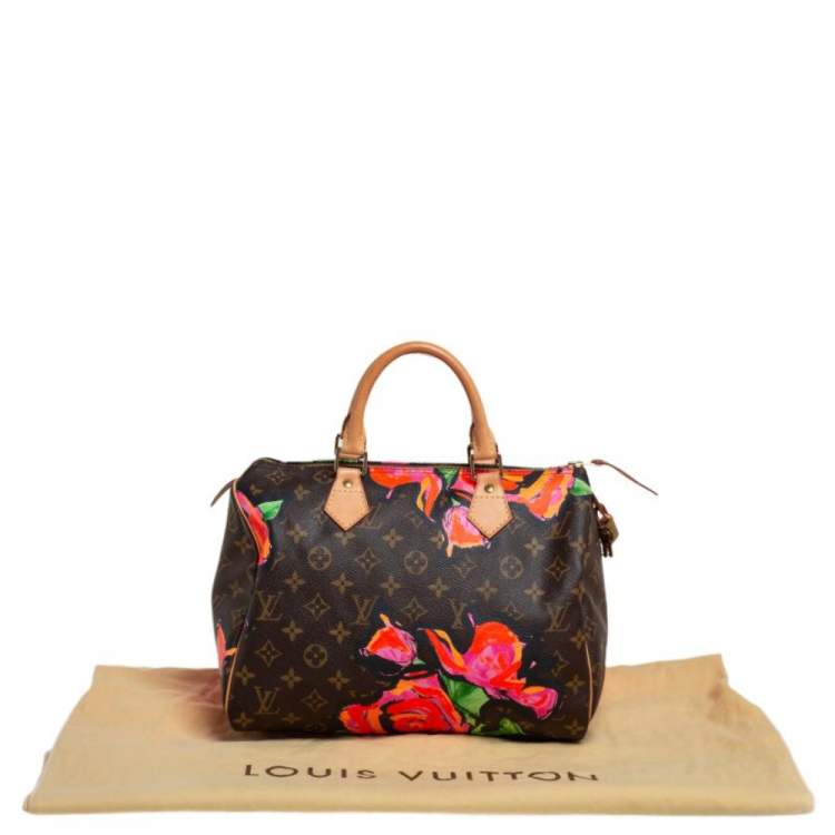 مملوكة مسبقًا Louis Vuitton Multicolor Monogram Canvas Limited Edition Stephen Sprouse Roses Speedy 30 Bag