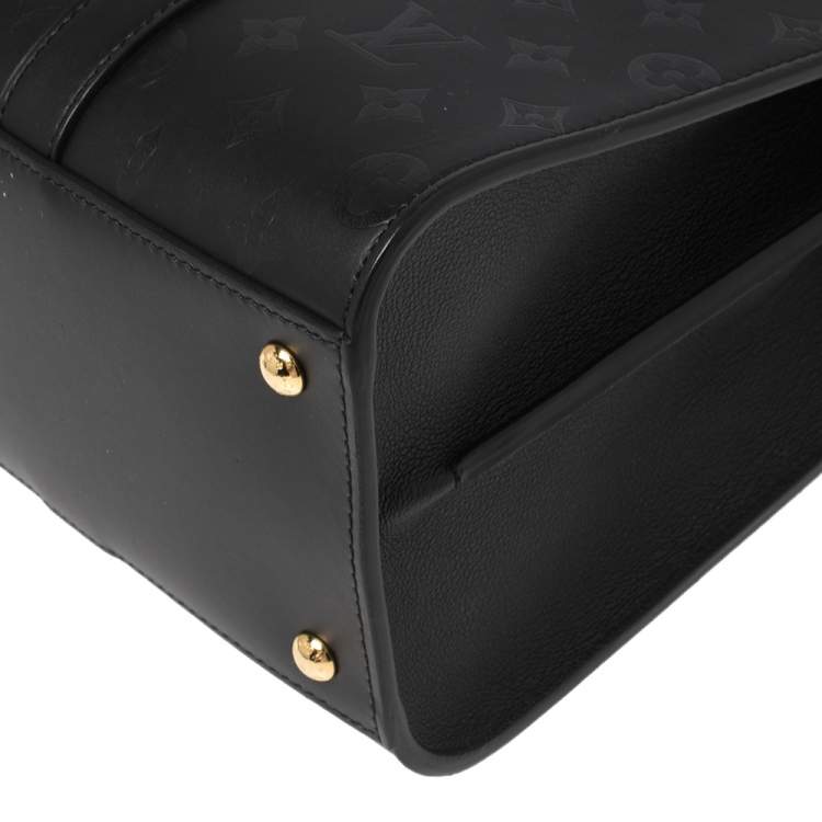 Pre Owned Louis Vuitton Black Cuir Plume Monogram Leather Very GM Bag