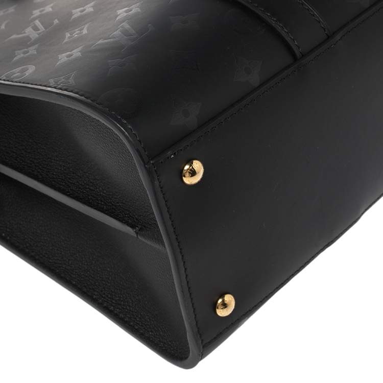 Pre Owned Louis Vuitton Black Cuir Plume Monogram Leather Very GM Bag