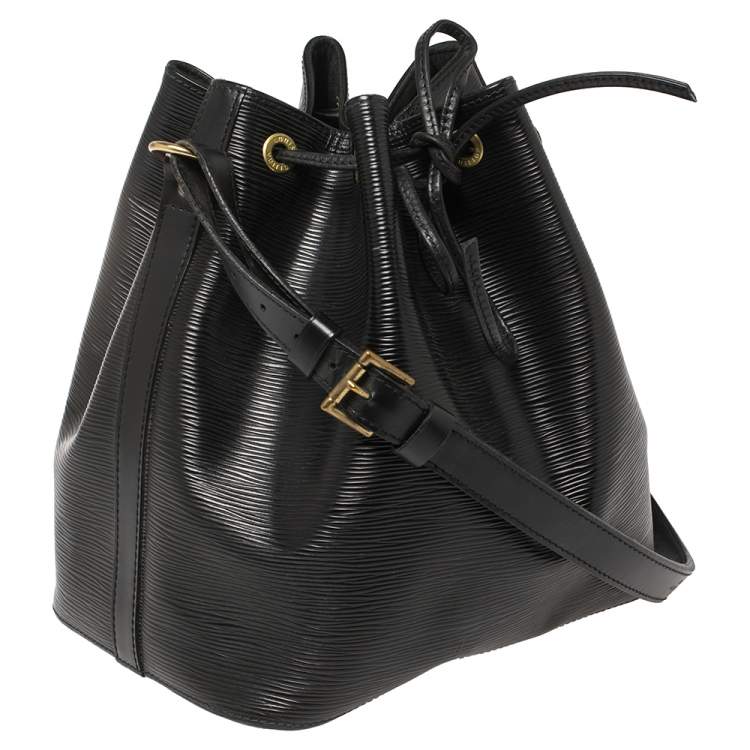 Pre Owned Louis Vuitton Black Epi Leather Petit Noe Bag