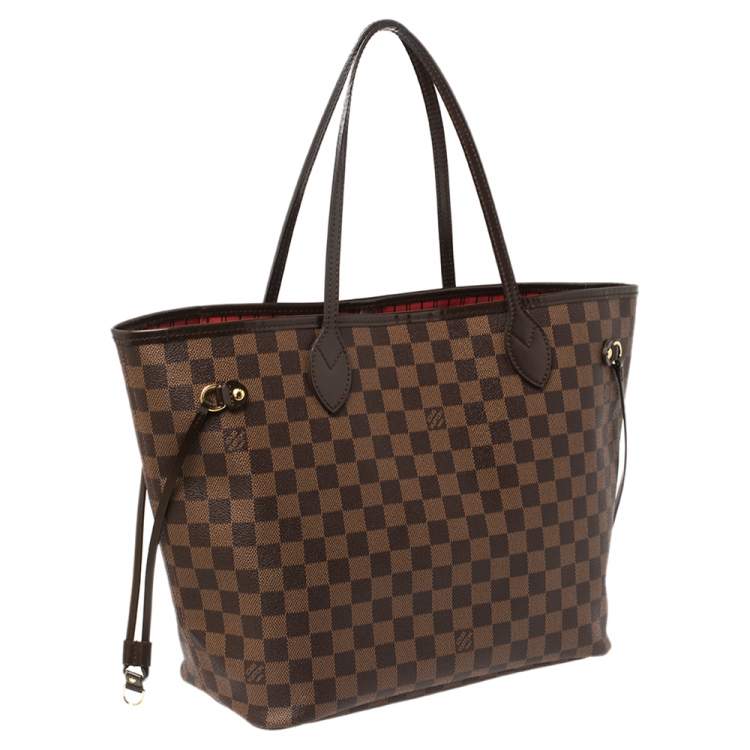 Pre Owned Louis Vuitton Damier Ebene Canvas Neverfull NM MM Bag