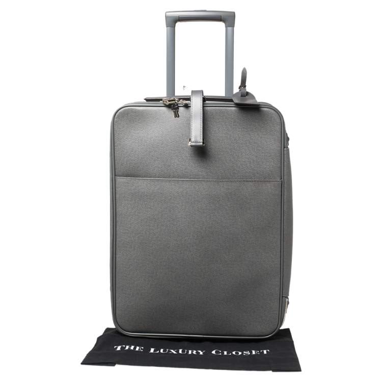 Pre Owned Louis Vuitton Glacier Taiga Leather Pegase Light 55 Luggage