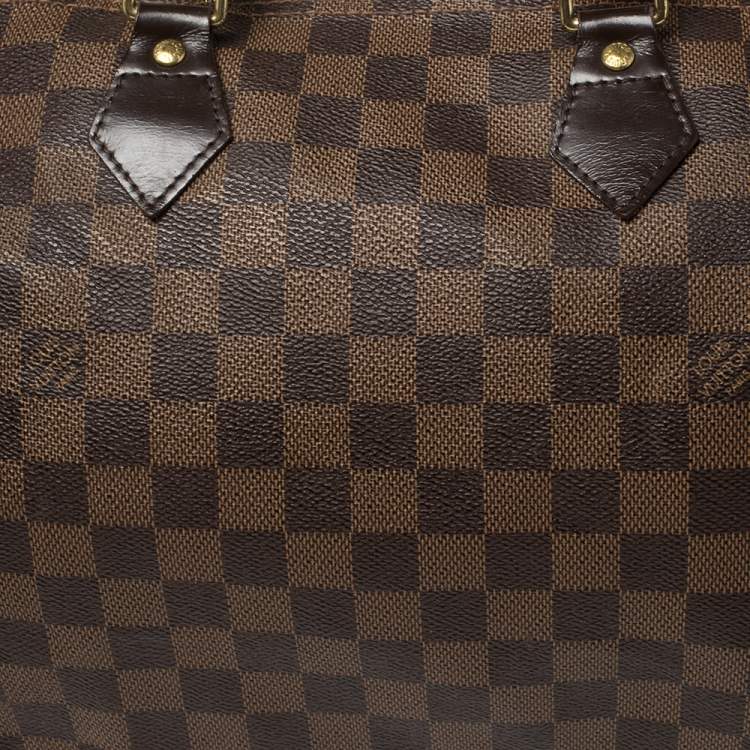 Pre Owned Louis Vuitton Damier Ebene Canvas Speedy 35 Bag