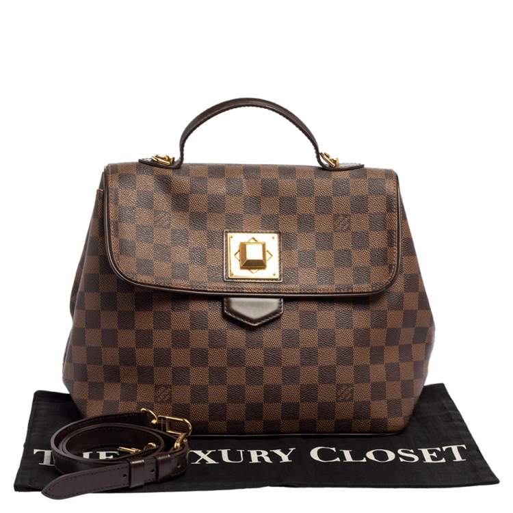 Pre Owned Louis Vuitton Damier Ebene Canvas Bergamo MM Bag