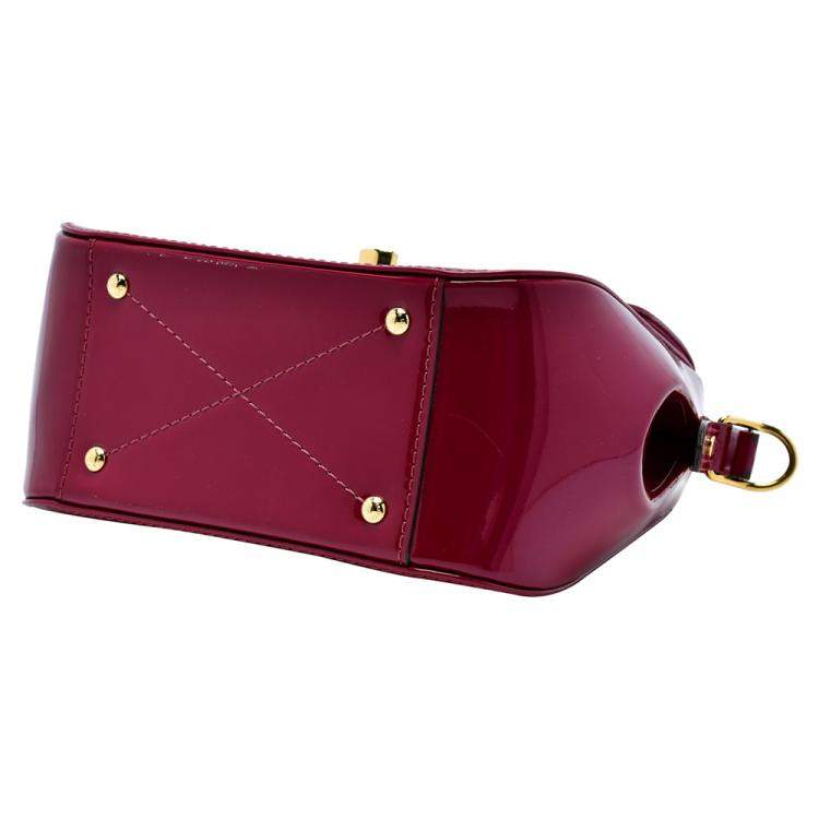 Pre Owned Louis Vuitton Amarante Monogram Vernis Pasadena Bag