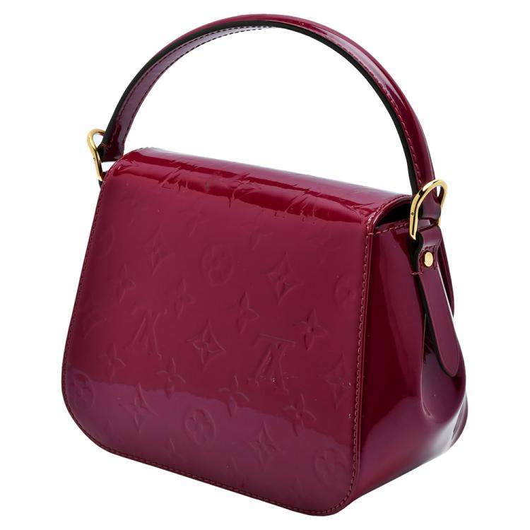 Pre Owned Louis Vuitton Amarante Monogram Vernis Pasadena Bag