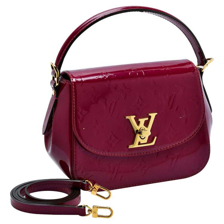 Pre Owned Louis Vuitton Amarante Monogram Vernis Pasadena Bag