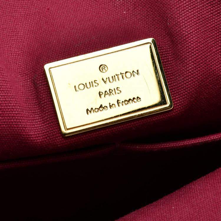 Pre Owned Louis Vuitton Amarante Monogram Vernis Pasadena Bag