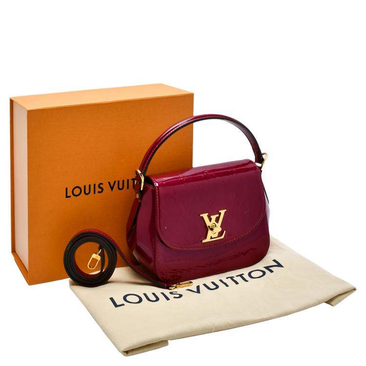 Pre Owned Louis Vuitton Amarante Monogram Vernis Pasadena Bag