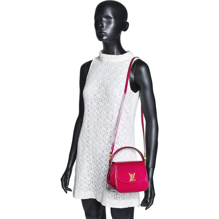 Pre Owned Louis Vuitton Amarante Monogram Vernis Pasadena Bag