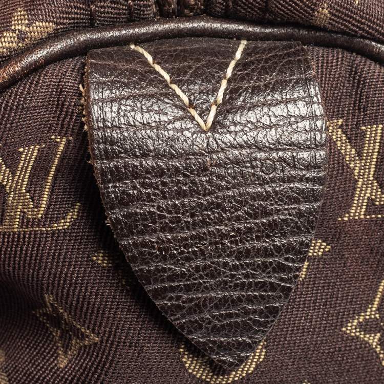 Pre Owned Louis Vuitton Fusain Monogram Mini Lin Canvas Speedy 30 Bag