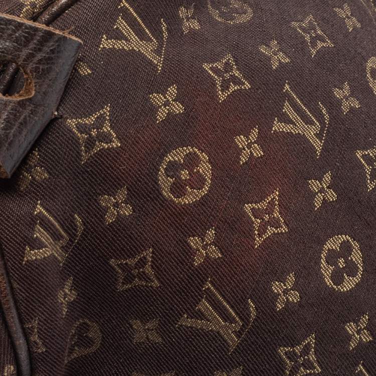 Pre Owned Louis Vuitton Fusain Monogram Mini Lin Canvas Speedy 30 Bag