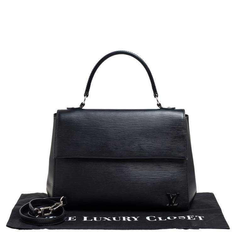 Pre Owned Louis Vuitton Black Epi Leather Cluny MM Bag