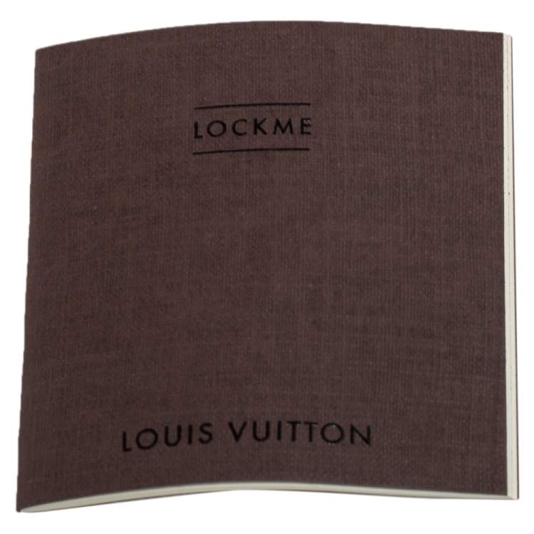 Pre Owned Louis Vuitton Vanille/Noir Leather Lockme MM Bag