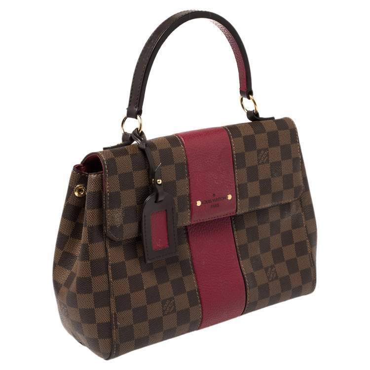 Pre Owned Louis Vuitton Bordeaux Damier Ebene Bond Street Bag            