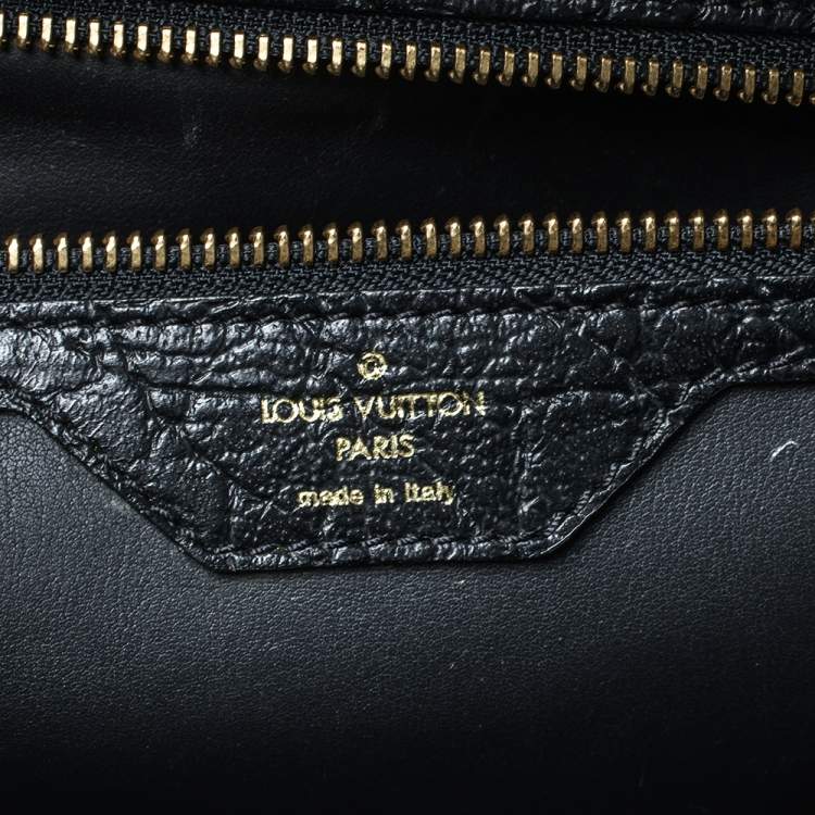 Pre Owned Louis Vuitton Black Cuir Indra Duffel Bag