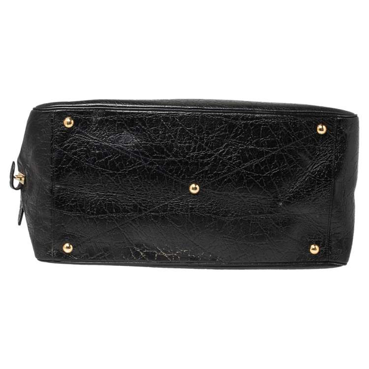 Pre Owned Louis Vuitton Black Cuir Indra Duffel Bag