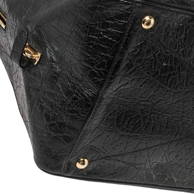 Pre Owned Louis Vuitton Black Cuir Indra Duffel Bag